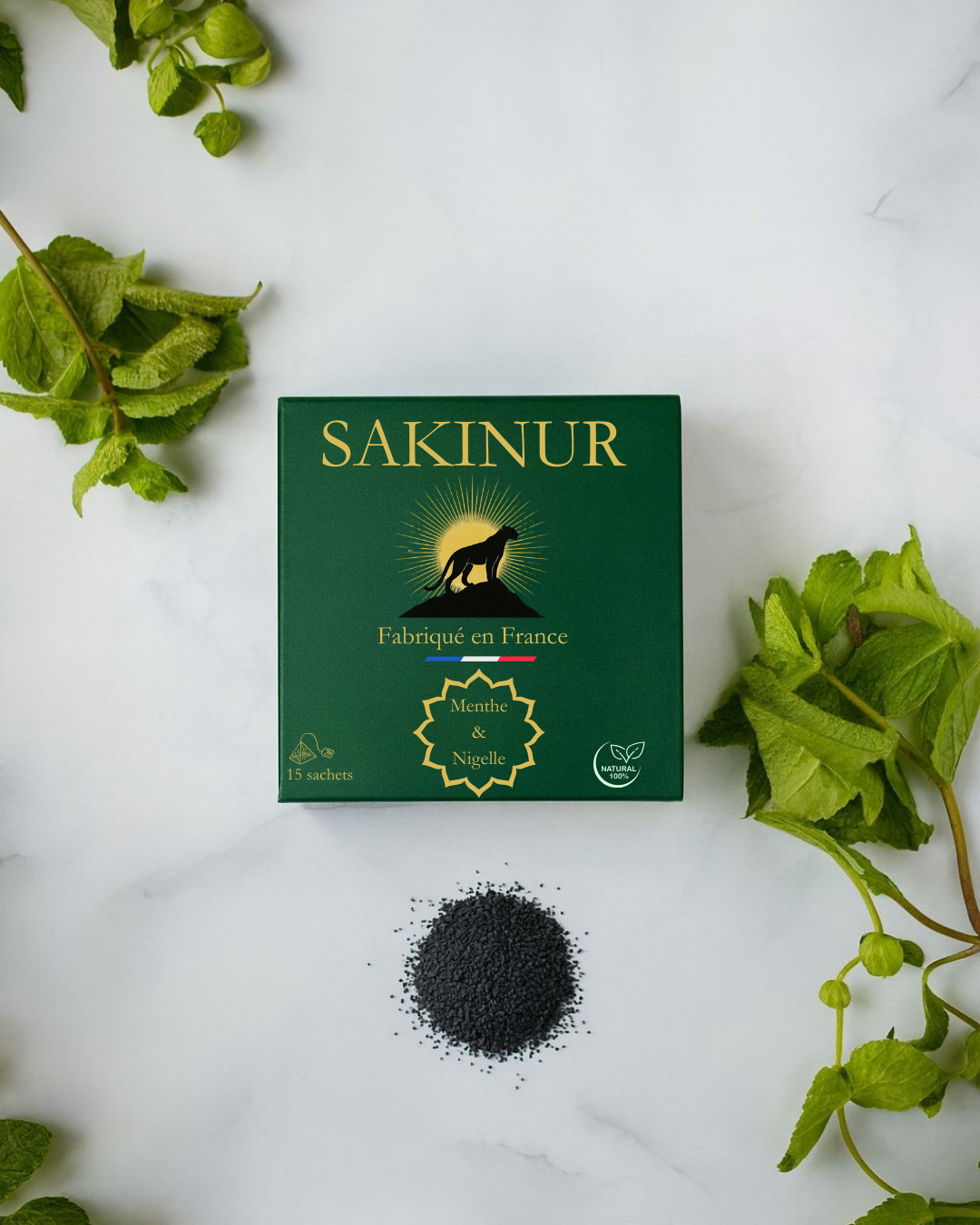 Sakinur – Thé Menthe Nigelle | Saveur Atay | Orientale | 15 infusettes