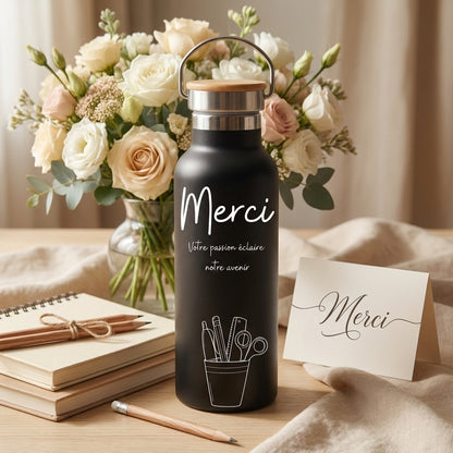 Gourde isotherme 500 ml - Merci Maîtresse / Maître